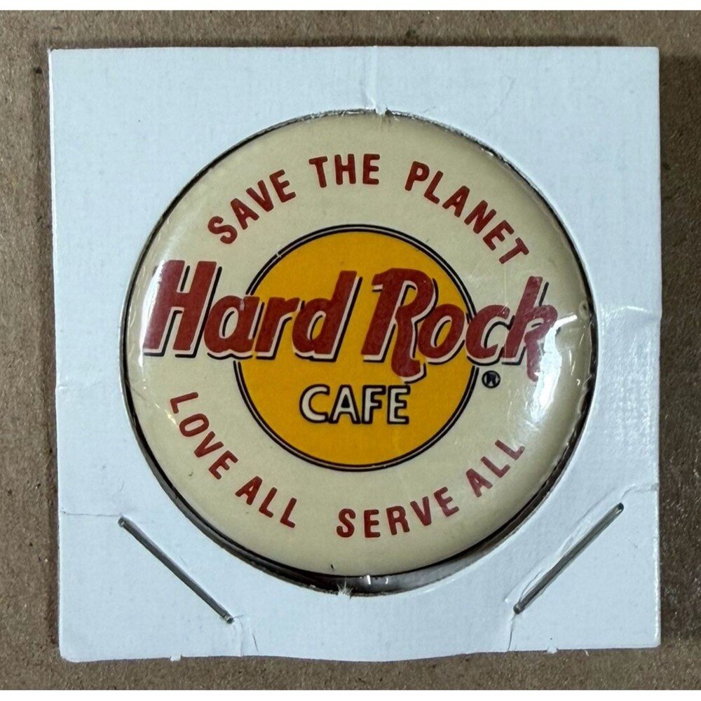 Vintage 1990’s Hard Rock Cafe Pin Button 1.5" New Sealed